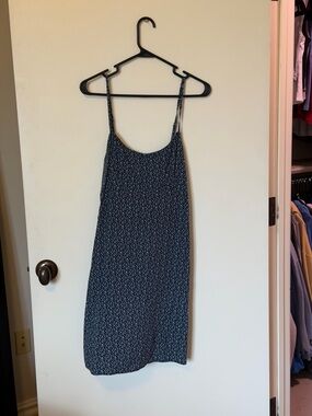 Brandy Melville Navy Floral Slip Mini Dress